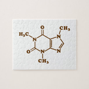 Caffeine Coffee Molecular Chemical Formula Jigsaw Puzzle