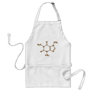 Caffeine Coffee Molecular Chemical Formula Standard Apron