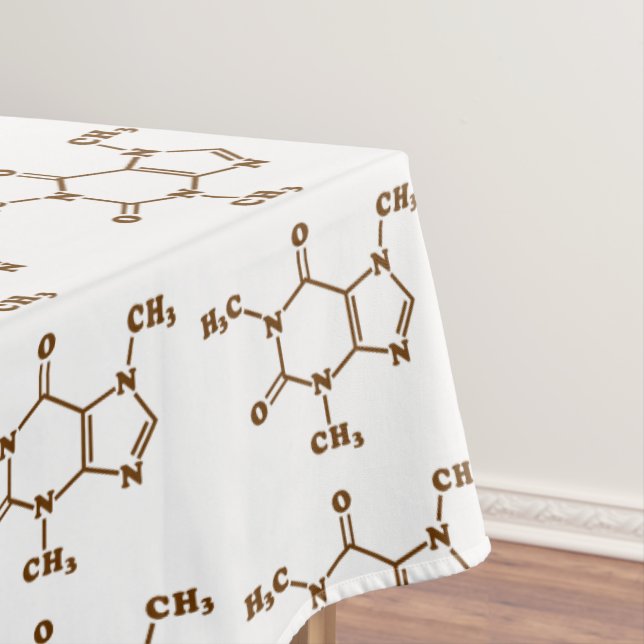 Caffeine Coffee Molecular Chemical Formula Tablecloth (In Situ)
