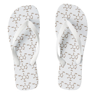 Caffeine Coffee Molecular Chemical Formula Thongs