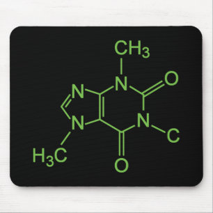 Caffeine Coffee Molecule Chemical Diagram Mouse Pad