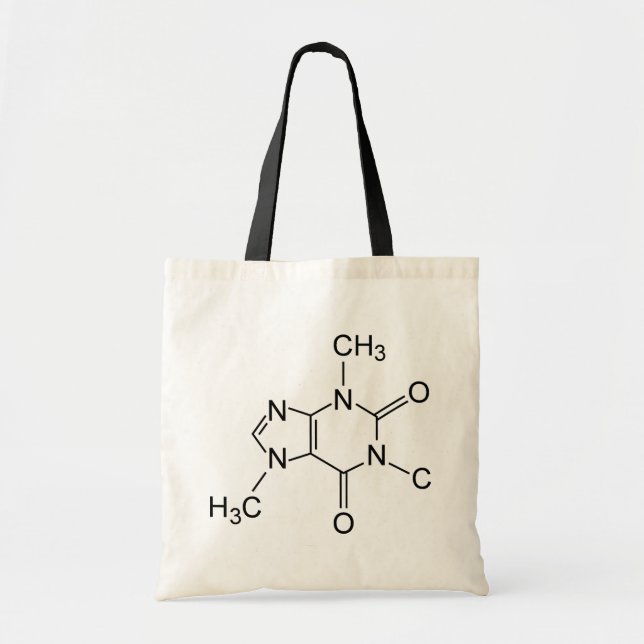 Caffeine Coffee Molecule Chemical Diagram Tote Bag (Front)