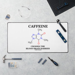 Caffeine Crosses The Blood Brain Barrier Desk Mat