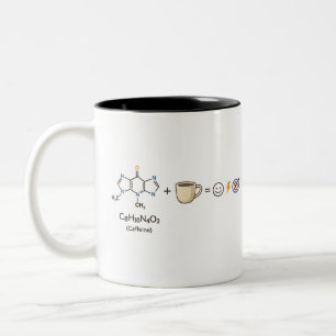 Caffeine Equation–Coffee Powers You Funny Science Two-Tone Coffee Mug