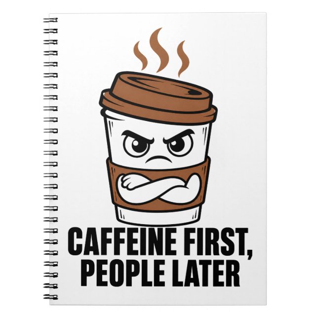 Caffeine First People Later Introvert Journal (Front)