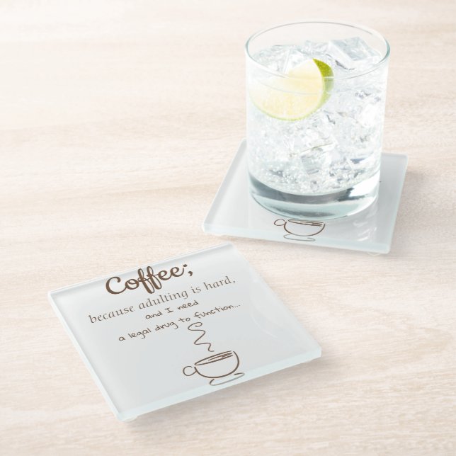 Caffeine  glass coaster (Angled)