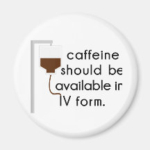 caffeine in IV, nurse humour