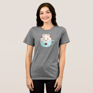 Caffeine & Kindness Coffee Cup Sticker – Cute  Tri-Blend Shirt