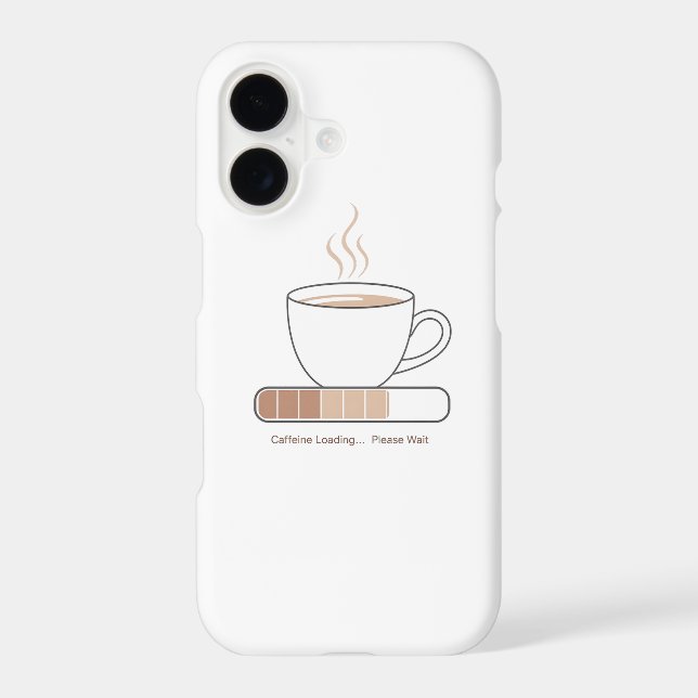 Caffeine Loading -Minimalist Funny Coffee Line Art (Back)