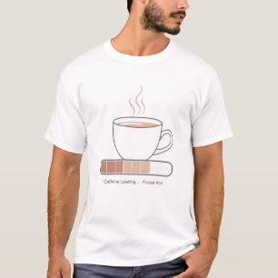 Caffeine Loading -Minimalist Funny Coffee Line Art T-Shirt