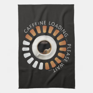 Caffeine loading tea towel