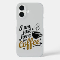 Caffeine Lovers - Edgy Typography iPhone 16