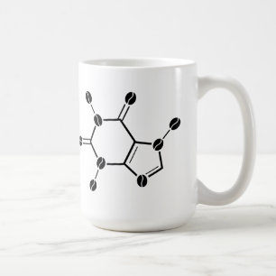 caffeine molecular beans coffee mug