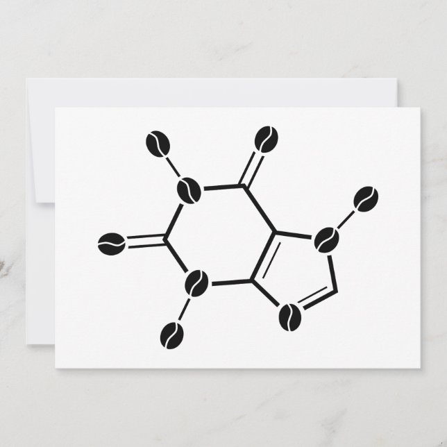 caffeine molecular beans invitation (Front)
