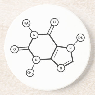 caffeine molecular structure coaster