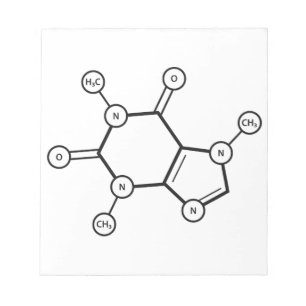 caffeine molecular structure notepad