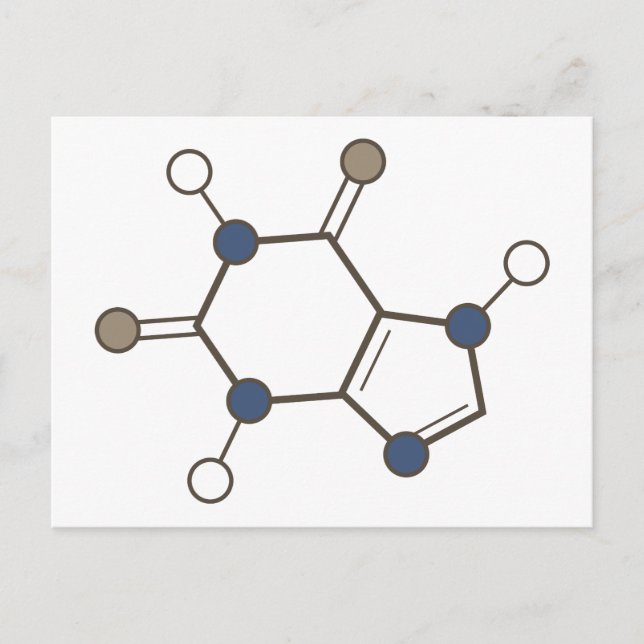 caffeine molecular structure postcard (Front)
