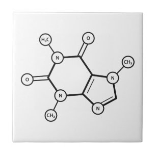 caffeine molecular structure tile