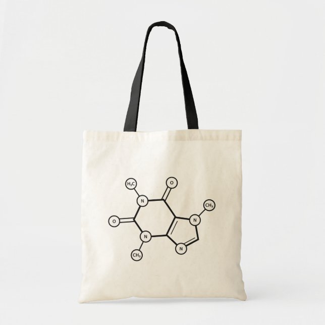 caffeine molecular structure tote bag (Front)