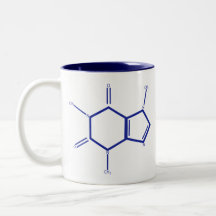 Caffeine Molecule - Blue