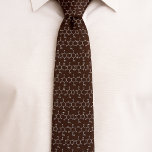 Caffeine Molecule Brown Tie<br><div class="desc">Science Necktie for Chemists & Coffee Enthusiasts. Fuel your passion for science and coffee with this stylish brown tie featuring a repeating caffeine molecule design. With its rich coffee-coloured background and crisp white molecular structure print, this necktie is perfect for chemists, science teachers, baristas, or anyone whose day starts with...</div>