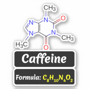 Caffeine Molecule (Chemical Structure Formula)