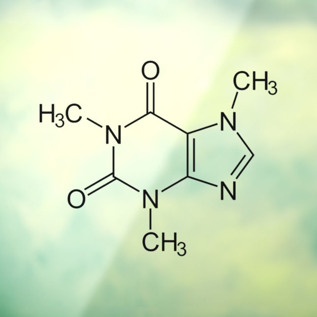 Caffeine Molecule Chemistry Coffee Atoms (Sheet 3)