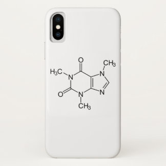 Caffeine Molecule Chemistry Coffee Atoms iPhone X Case