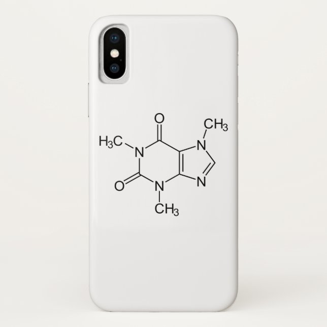 Caffeine Molecule Chemistry Coffee Atoms Case-Mate iPhone Case (Back)