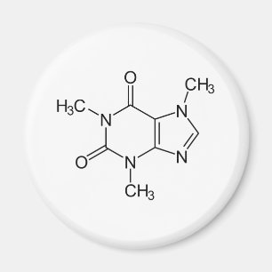 Caffeine Molecule Chemistry Coffee Atoms Magnet