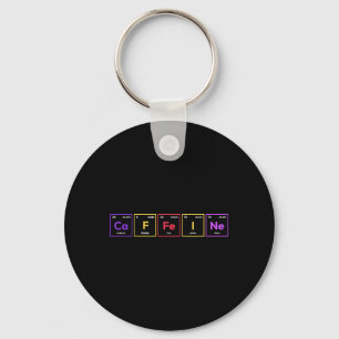 Caffeine Molecule Coffee Chemical Formula Chemistr Key Ring