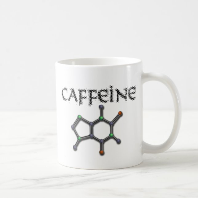 Caffeine Molecule Coffee Chemistry Formula Coffee Mug (Right)