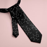 Caffeine Molecule Coffee Lovers Black Tie<br><div class="desc">Caffeine molecules pattern design. 

Looking for a different color? No problem! Simply click the "Customize" button and select the background color of your choice.</div>
