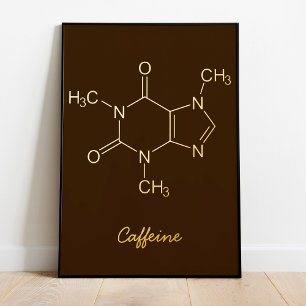 Caffeine Molecule Coffee Lovers Foil Prints