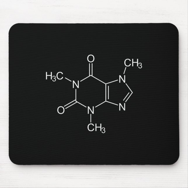 Caffeine Molecule Coffee Lovers  Mouse Pad (Front)