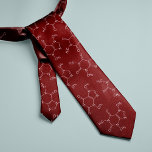 Caffeine Molecule Coffee Lovers Red Tie<br><div class="desc">Caffeine molecules pattern design. 

Looking for a different color? No problem! Simply click the "Customize" button and select the background color of your choice.</div>