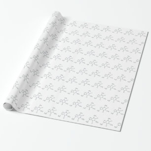 Caffeine Molecule for Coffee Lovers Wrapping Paper
