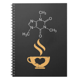 Caffeine Molecule Gift Coffee Lover Science Nerds Notebook