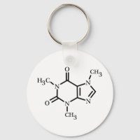 Caffeine Molecule keychain