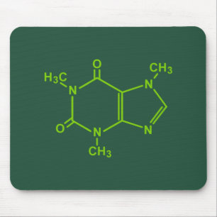 Caffeine Molecule Mouse Pad