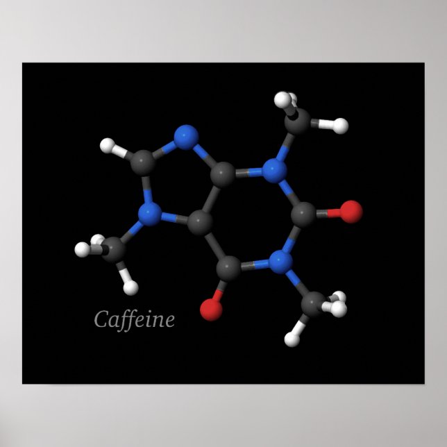 Caffeine Molecule Poster (Front)