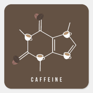 Caffeine Molecule Stickers