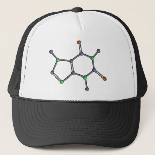 Caffeine molecule trucker hat