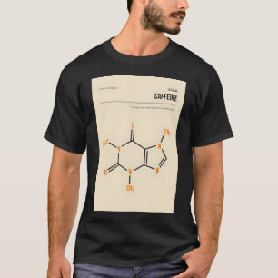Caffeine Molecule Vintage Book Cover Poster  T-Shirt