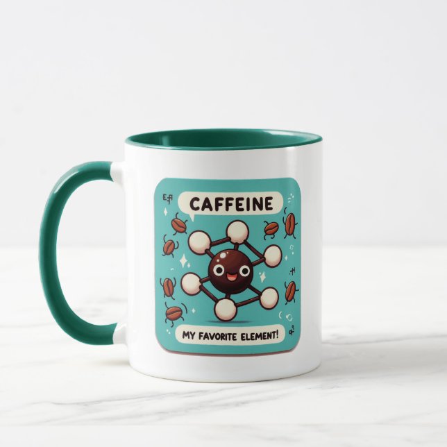 Caffeine: My Favourite Element! Mug (Left)