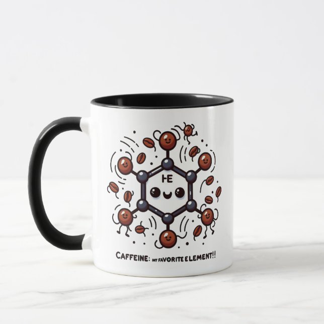 Caffeine: My Favourite Element! Mug (Left)