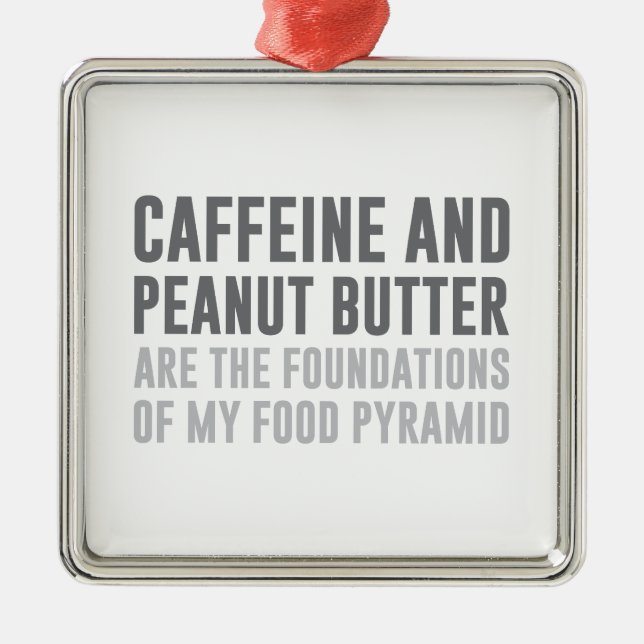 Caffeine & Peanut Butter Metal Tree Decoration (Front)