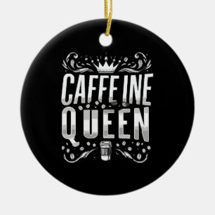 caffeine queen ceramic ornament