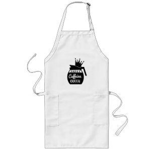 Caffeine QUEEN Coffee Pot Personalized Long Apron
