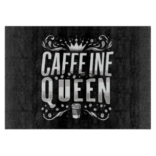 caffeine queen cutting board